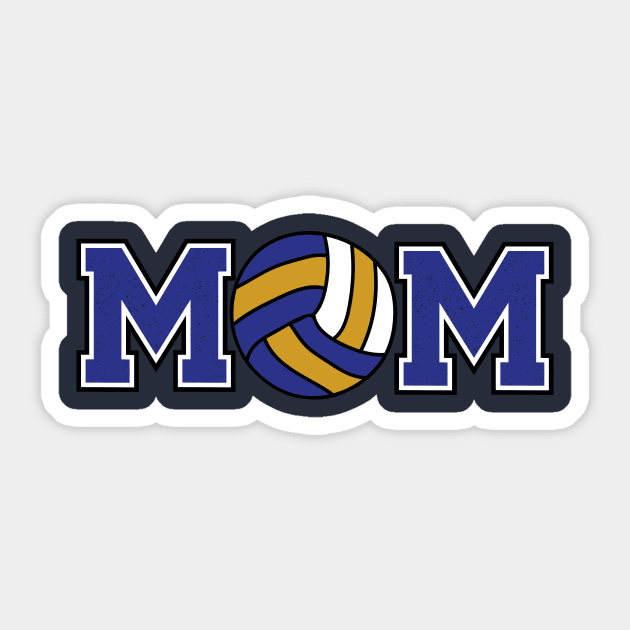 Volleyball Mom Blue and Gold Sticker by capesandrollerskates 